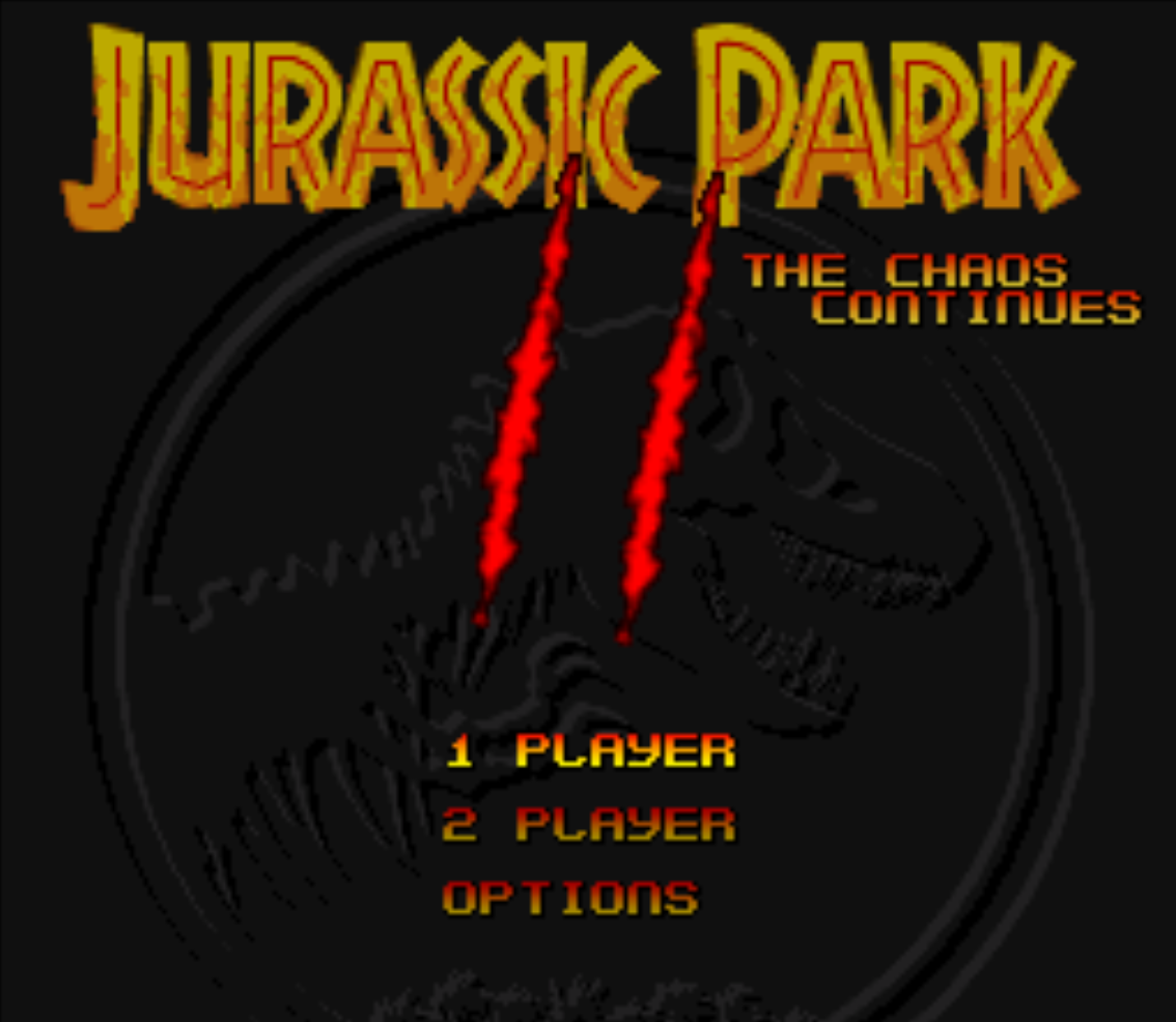 Jurassic Park 2 Title Screen